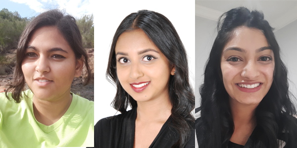 Wits students, Hima Rama, Shivani Ramburrun and Tasvi Daya, finalists in the FameLab Science Communication competition